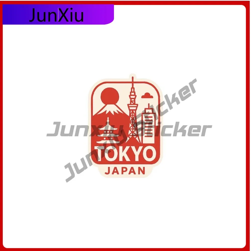 

Tokyo Japan Travel Sticker Vinyl Die-cut Exterior Decal City Skyline Landmark Design Stickers Suv Camper Windshield Bumper Decal