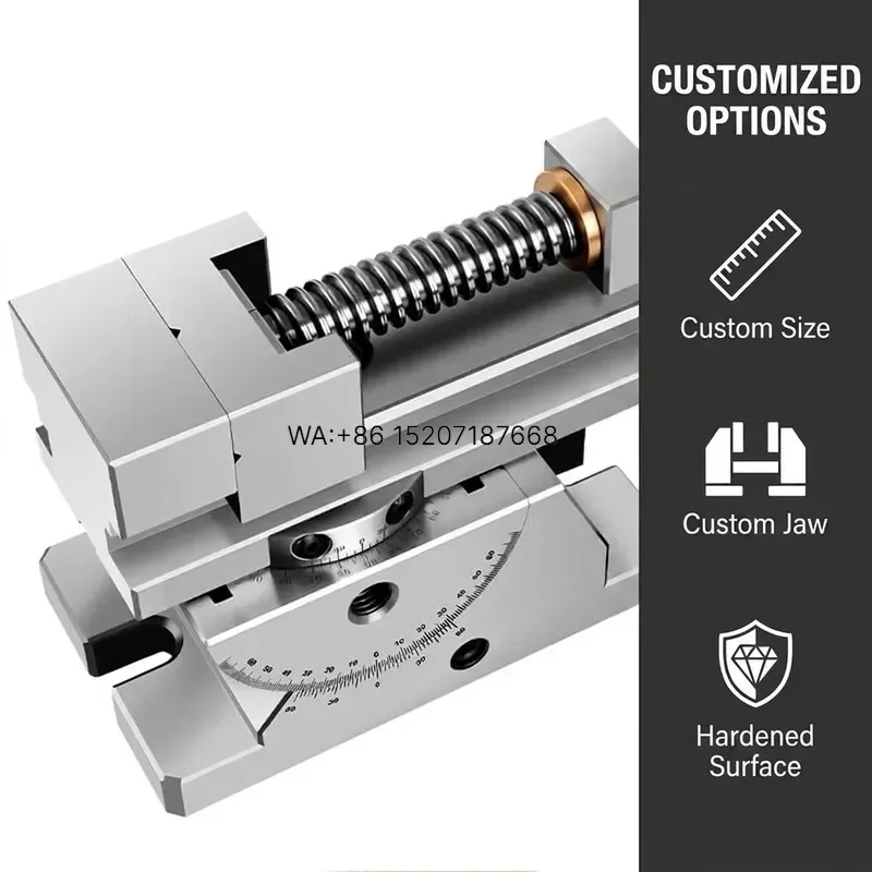 Wmwmnu for Precision Industrial Assembly Universal Tilting Milling Vise Steel Multi Angle Adjustable Workholding Clamp OEM