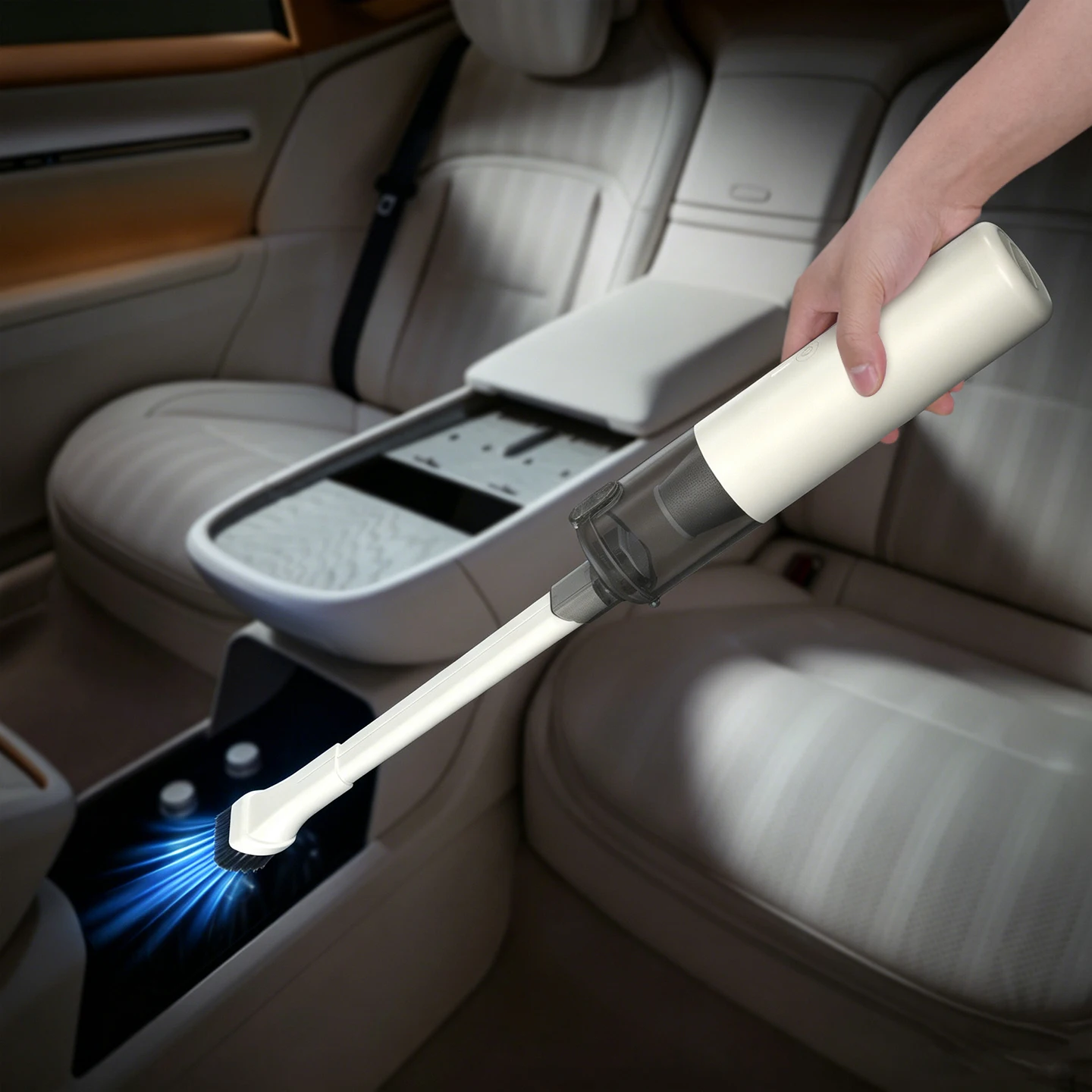 Handheld Cordless Mini Car Vacuum Cleaner, USB Lightweight 3-Speed High Pressure Suction
