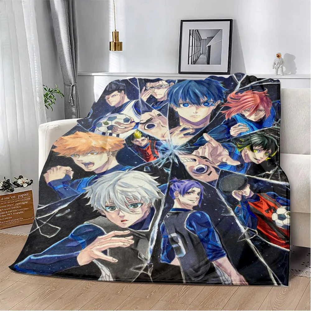 Blue Lock 3D Football Anime Printed Blanket Picnic Blankets Warm Blanket Soft and Comfortable Blanket Home Travel Birthday Gift