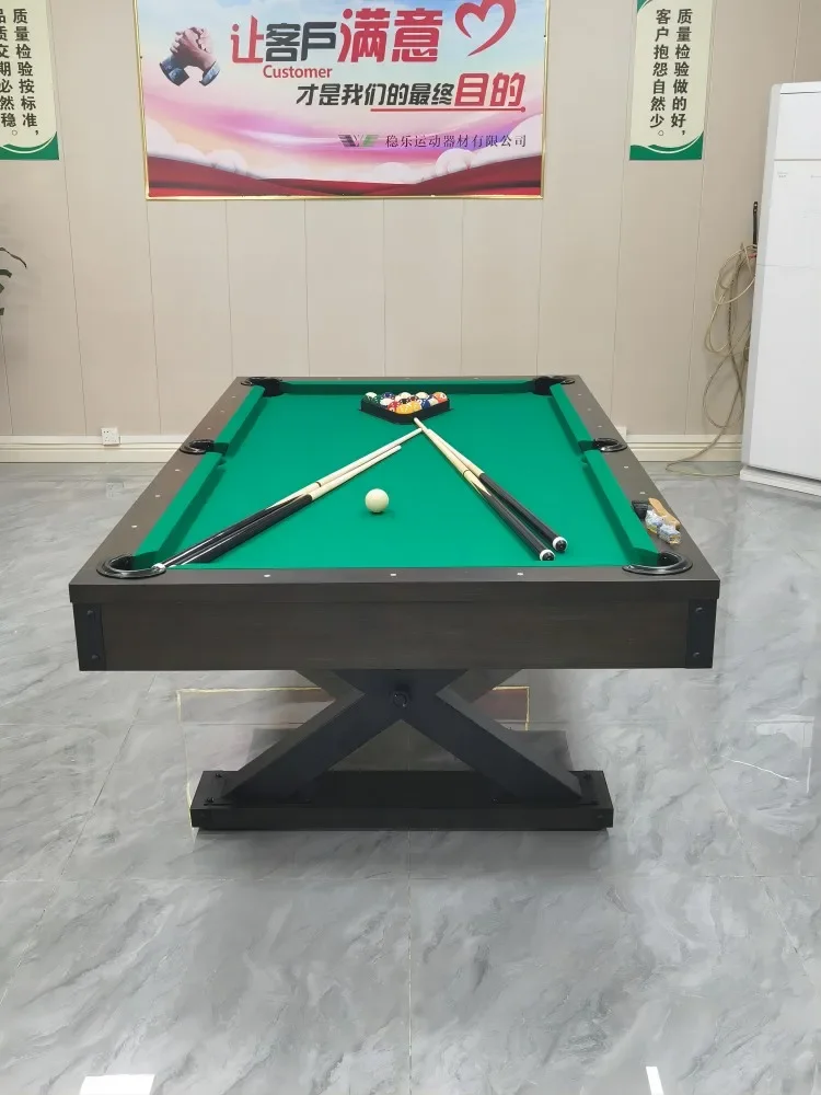 Pool table household folding black eight standard billiards can be added table tennis table iron legs level adult