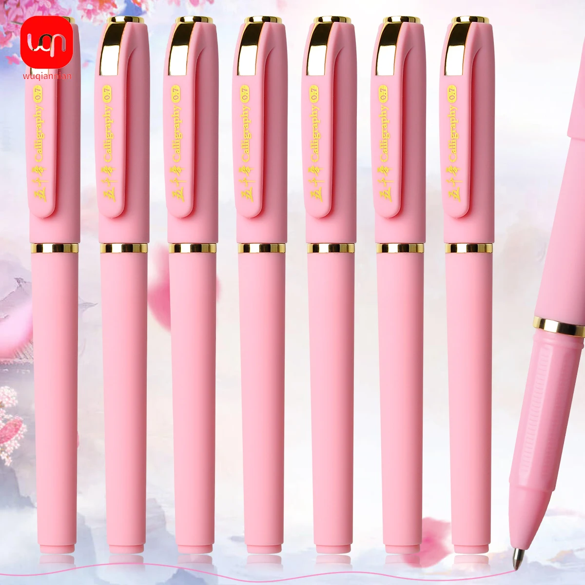 Frosted Pink Gel Pen 3/6/12pcs Lovely Ballpoint Pen Bulk 0.7mm Mid-point Pink Ink Pen Office and School Supplies