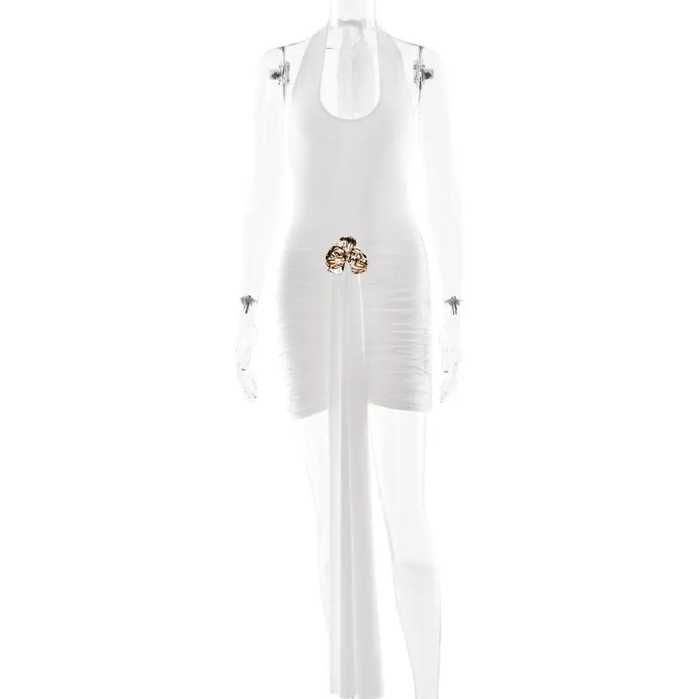 تنورة ort مثيرة Dr عالية الخصر بحزام سليم صالح بال مطوي للنساء موسم الصيف Faion الاتجاه المرأة Dr