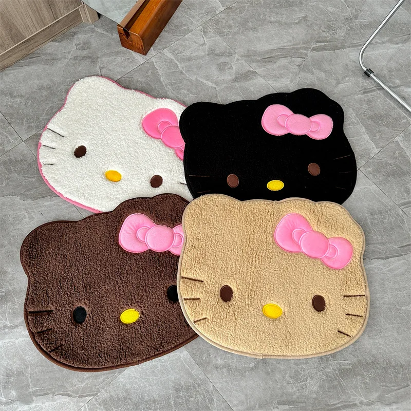 

Kawaii Sanrio Anime Foot Mat Carpet Cute Hello Kitty Cartoon Water Absorption and Anti Slip Bedroom Bathroom Doormat Gift Girl