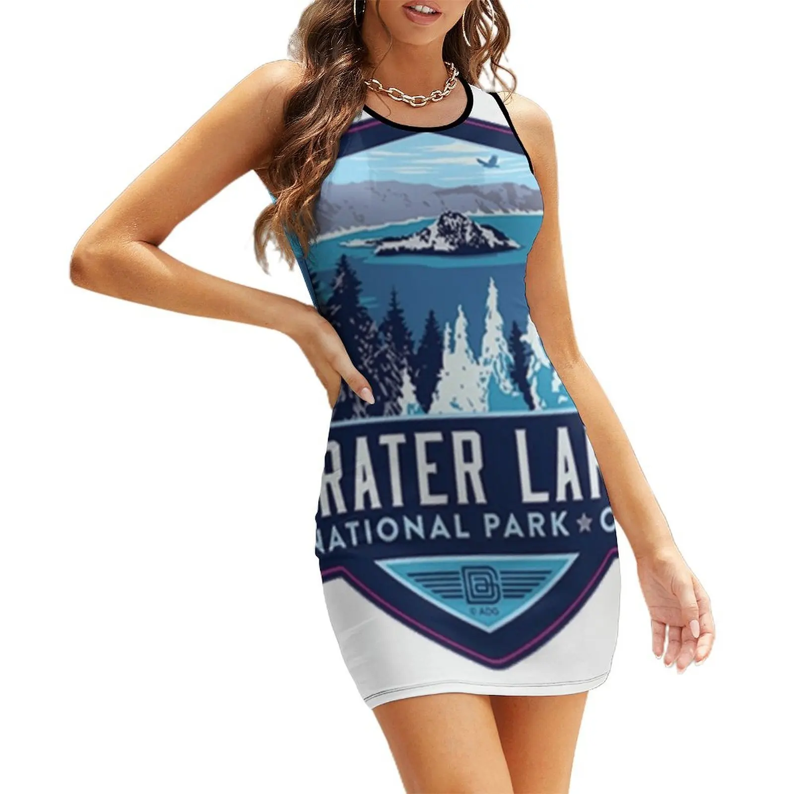 

Crater Lake - National Park Sleeveless Sundress Women's summer dress Women's evening dress women evening dress Evening dresses