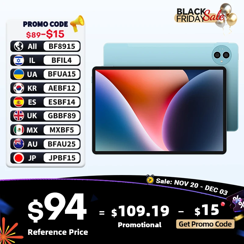 

Teclast P50 Tablet 11 inches Display 6GB RAM 128GB ROM Unisoc T606 8-core 8000mAh Battery Support 4G LTE Widevine L1 Android 14