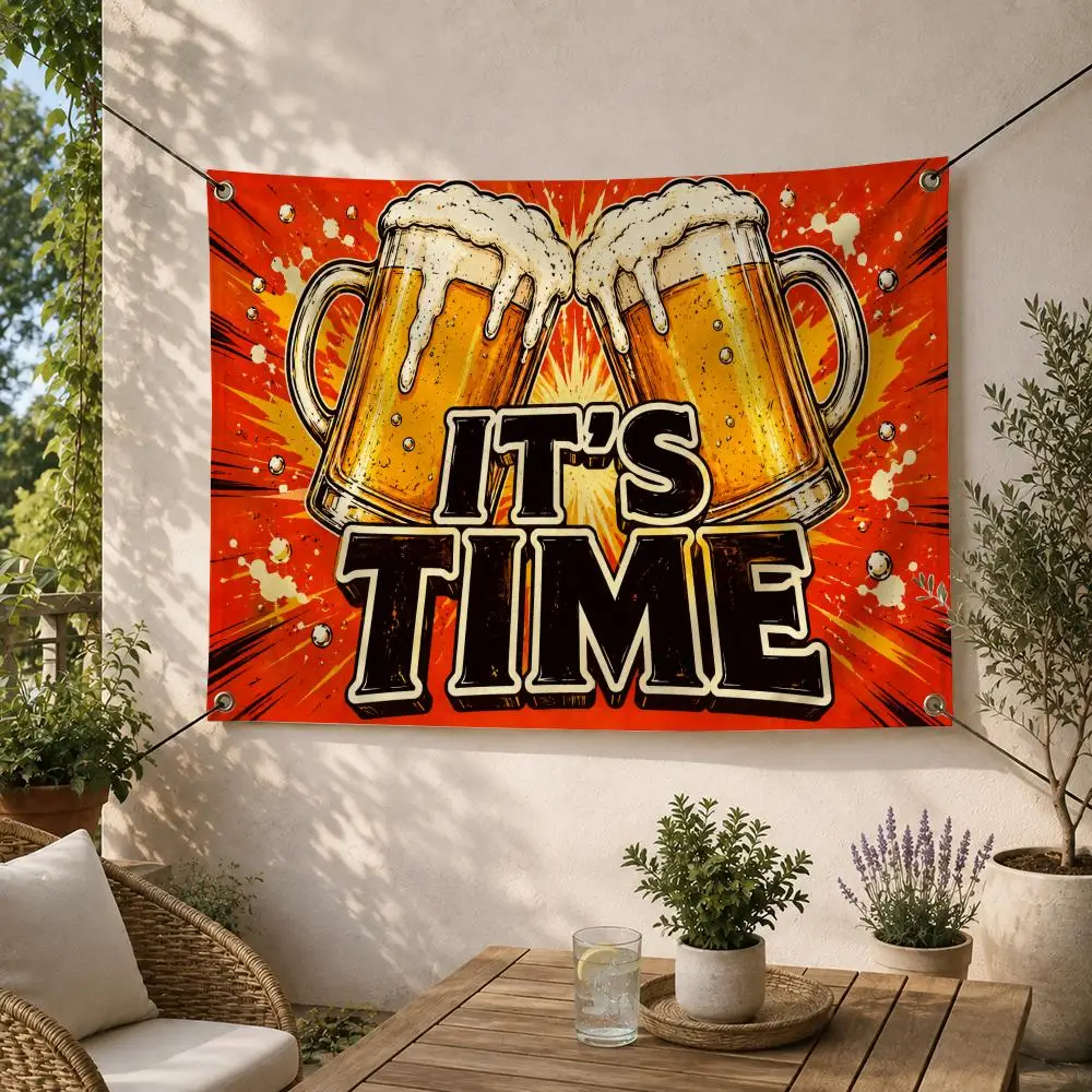 Lifestyle B-beer Flags Decorative Flag Banner for Outdoor Garden Yard Camping Party Home Wall Hanging Decor