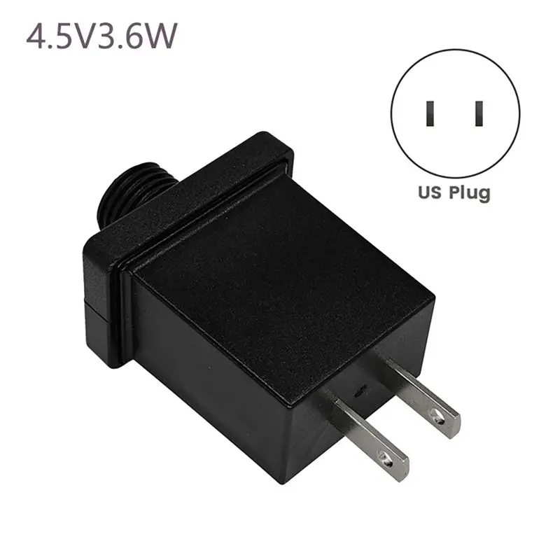 B44C 4.5V 3.6W Plug LED Power Supply LED Transformer Plug Adapter IP44 Waterproof Power Christmas Lamp Adapter US PLUG