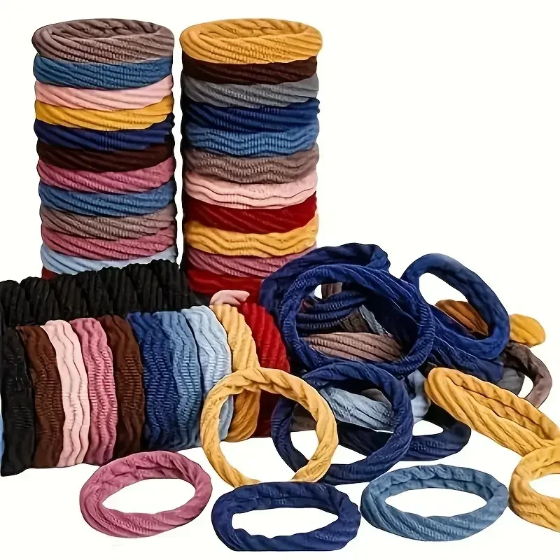 20 sztuk kobiety dziewczęta proste podstawowe elastyczne opaski do włosów krawaty Scrunchie Holder opaski gumowe modna opaska na głowę akcesoria do włosów