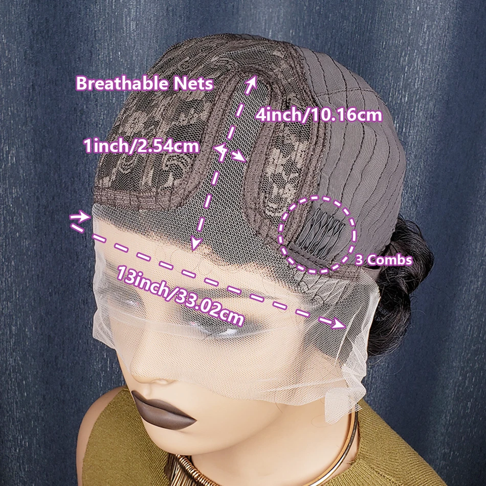 قصيرة مجعد عابث قطع شعر مستعار شعر الإنسان للنساء الأسود الطبقات 13x4x1 T-جزء الدانتيل الجبهة شعر بشري قصير عابث قطع غلويليس شعر مستعار #5