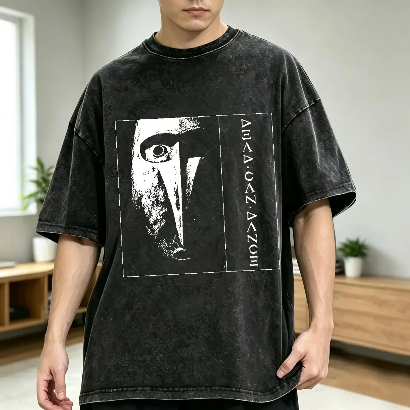 washed T Shirt Dead Can Dance mask music band gift for fan TE3465 vintage Washed homme Breathable designer clothes fashion