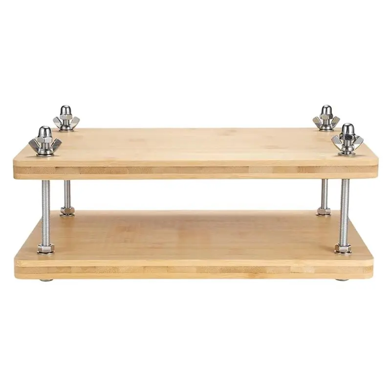 A84X-Portable Binding Press Machine With Bookbinding Plastic Bone Folder Creaser Waxed Thread Tools Of Paulownia Wood