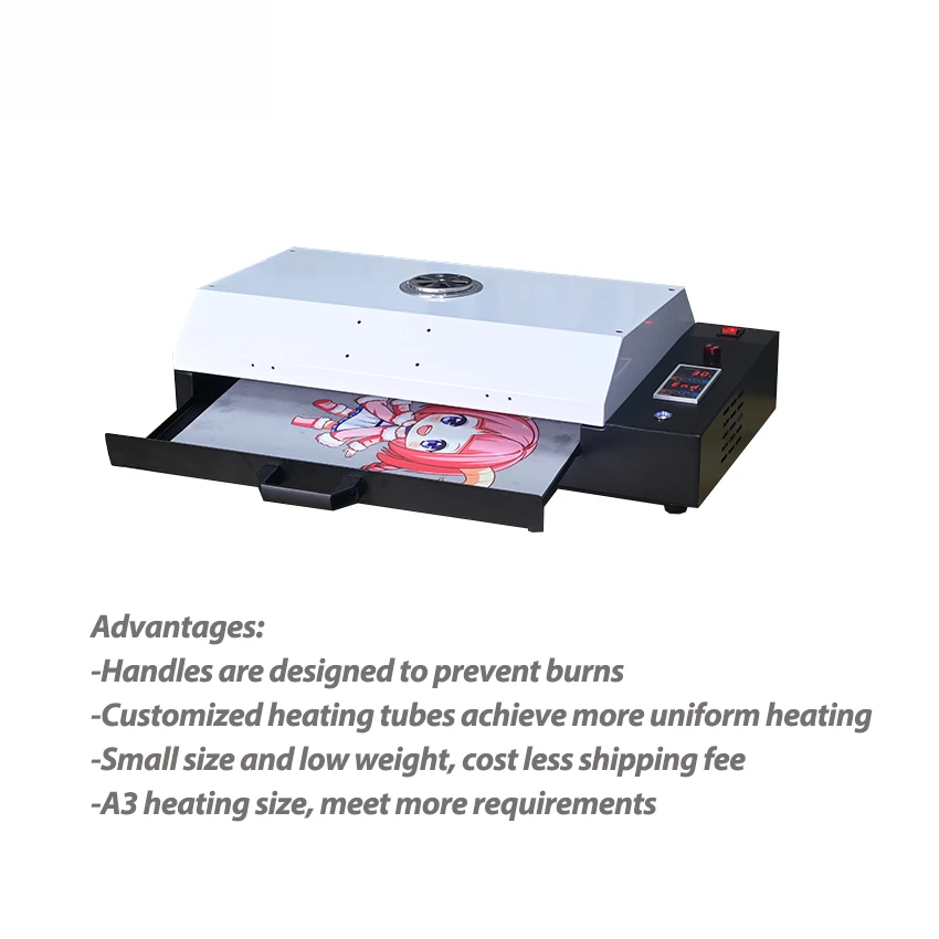 L1800/DX5/R1390 small pet film t shirt textile printing machine a3 DTF flatbed printer and dtf dryer for dtf