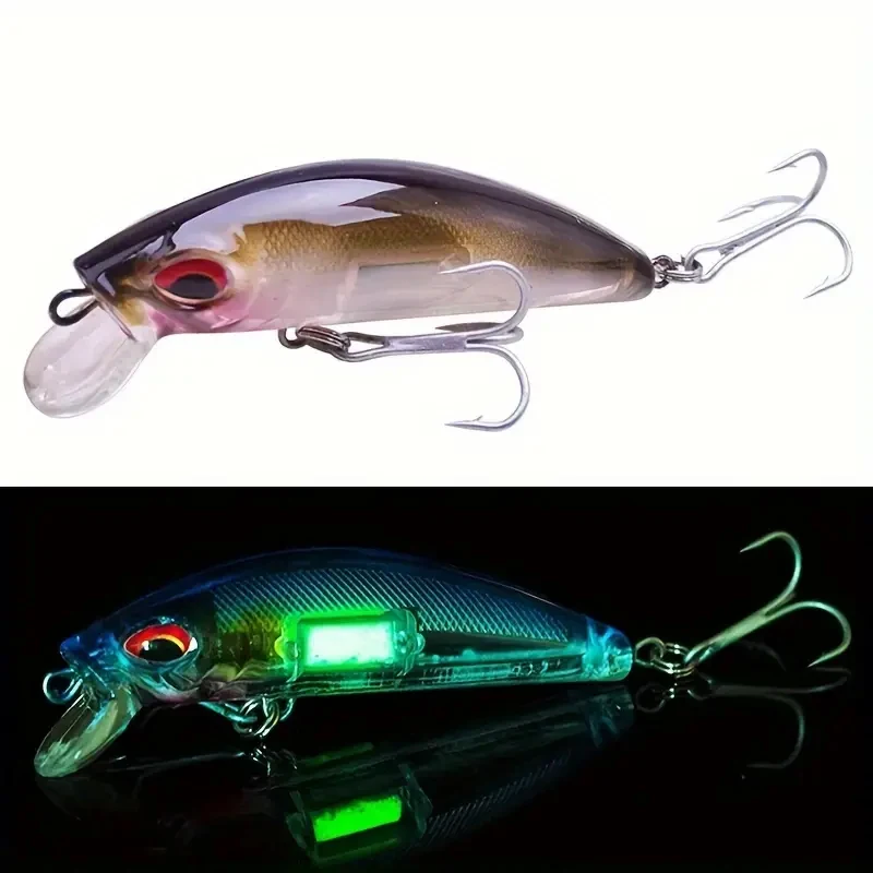 Minnow Wobblers Señuelo de Pesca Ojos 3D que se hunden Lucio Carpa