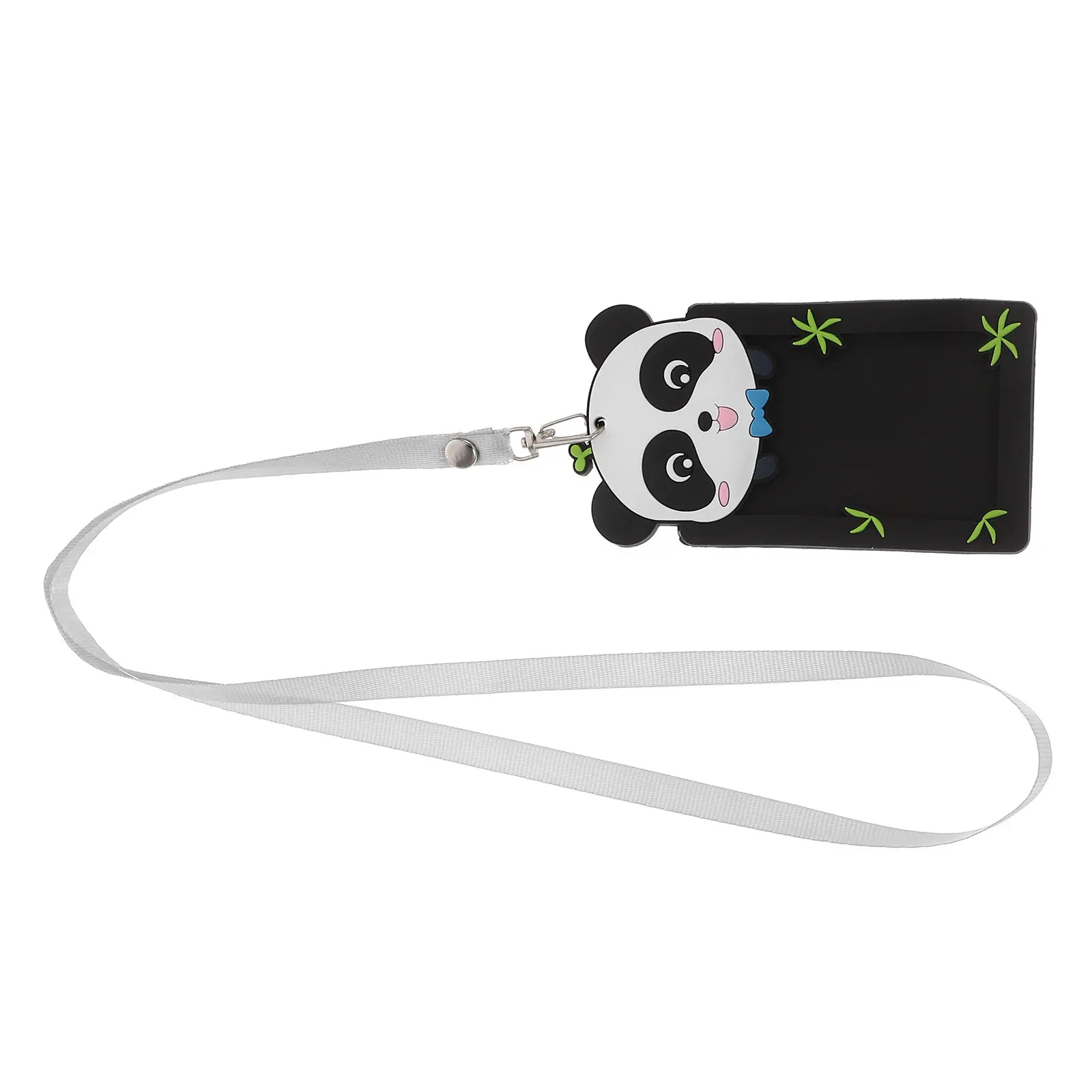 Soft PVC Card Holders Lanyard Cute Cartoon Neck Badge Holder Keychain Case for Student Teacher Id Bus Pass Wallet Travel