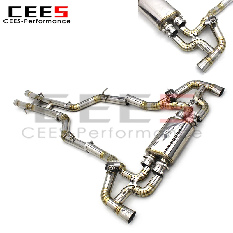 

cees Silver Exhaust for 2017-2023 Mercedes-Benz AMG GT/GTS(C190) 4.0T Catback Tuning Performance Escape Exhaust Pipe System