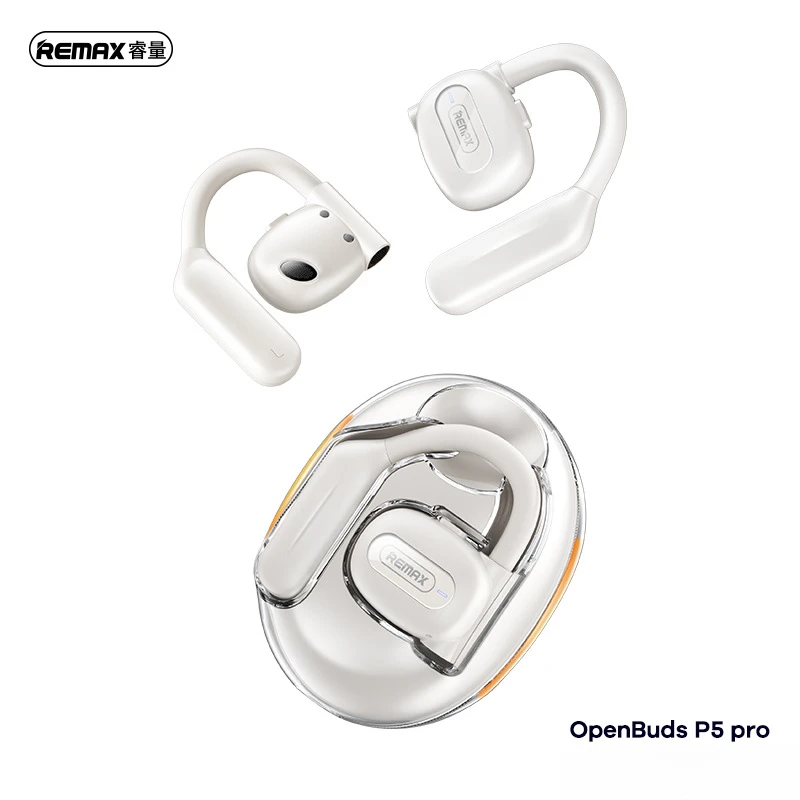 REMAX Binchin OpenBuds P5 Pro - Auricolari Bluetooth 5.4 a conduzione aerea - 12 ore di riproduzione, gancio comodo e suono chiaro