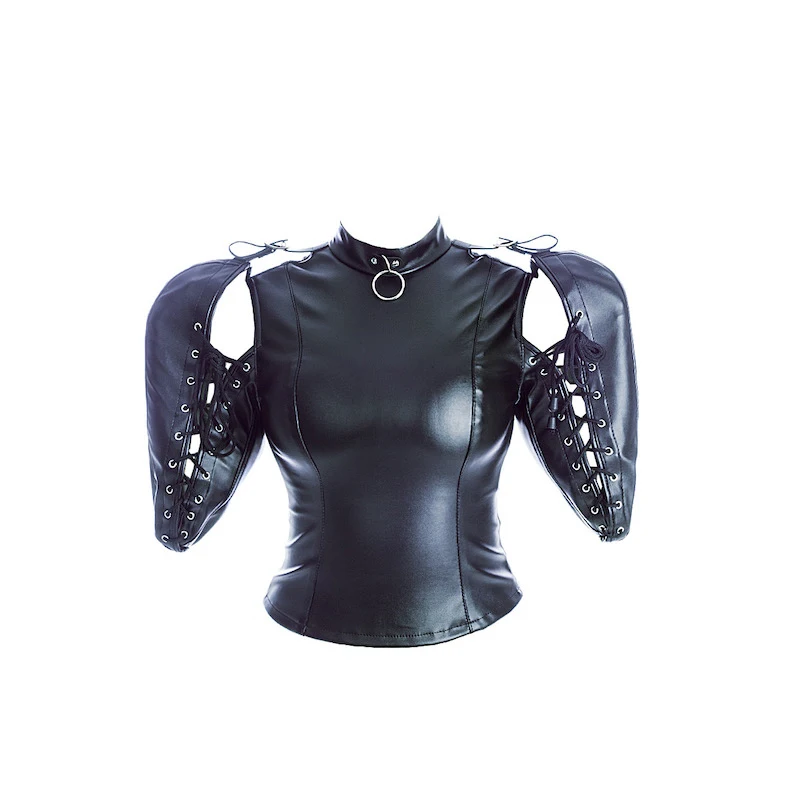 BDSM Arm Binder Bondage,Removable Arm Sleeve,Leather Double ArmBinder Restraint Straitjacket,Sex Slave Binding Sex Toy For Women