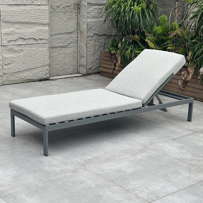 

Outdoor beach loungers swimming pool seaside simple leisure all aluminum alloy bed