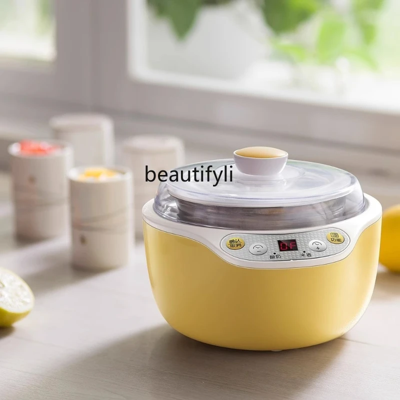 

Yogurt machine, stainless steel container and ceramic cup, microcomputer timing