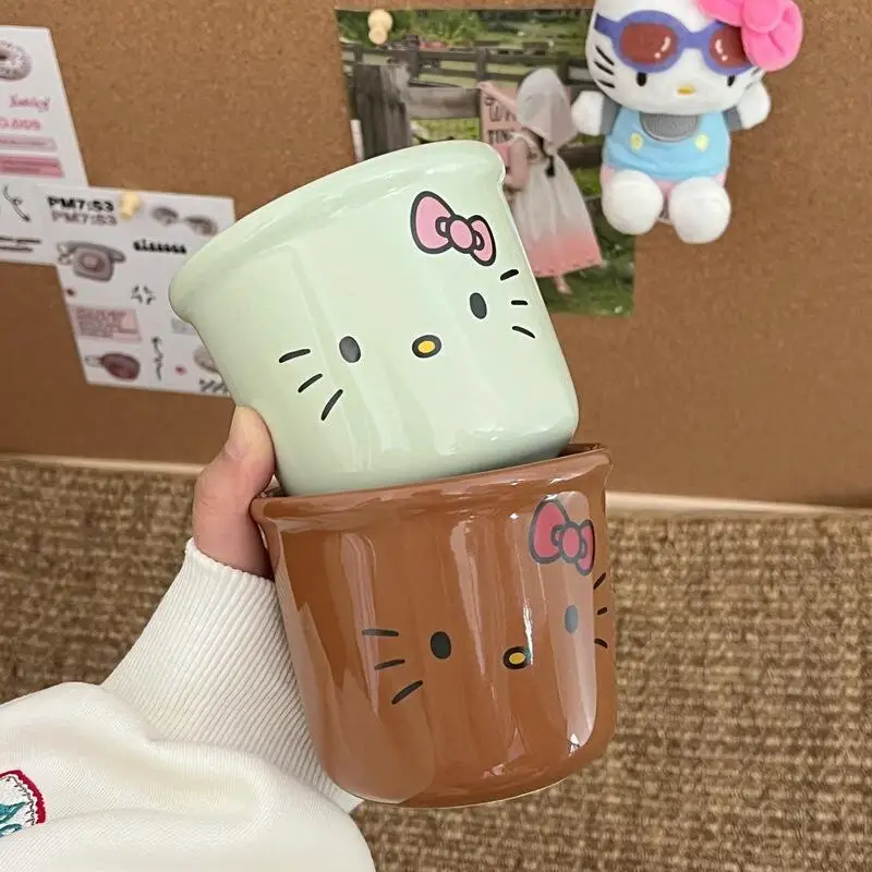 2025年新作コレクション 可愛いファッション ハローキティ セラミックティーカップ コーヒーカップ 耐熱性 おしゃれなマグカップ ミルクカップ