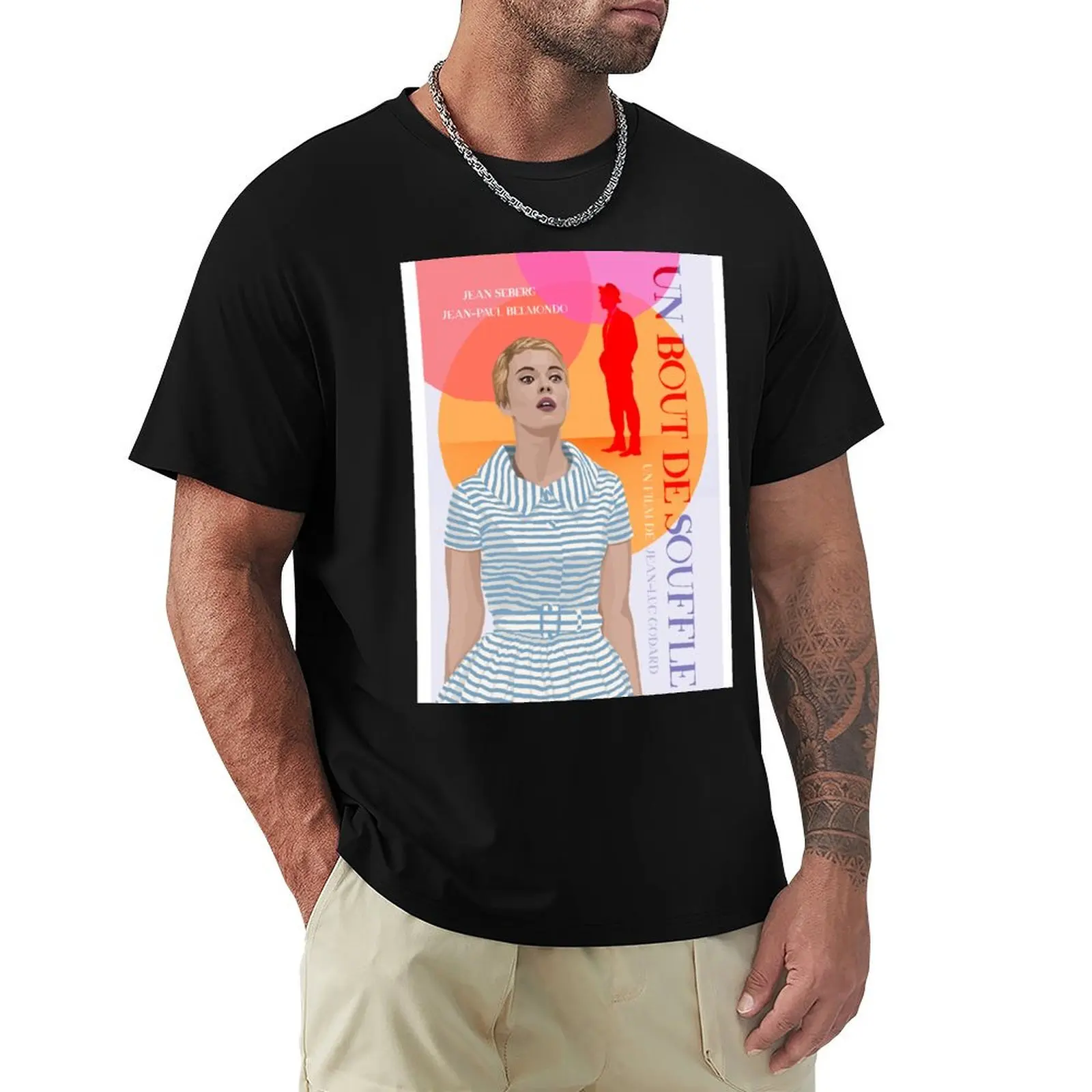 

A Bout de Souffle - Jean-Luc Godard, Jean Seberg alternative movie poster T-Shirt Mechanic Work Tee Shirt