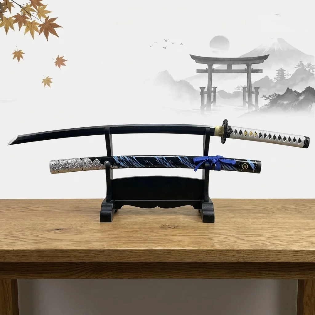Katana Jin Sakai de 39 Pulgadas, Espada de Bambú de Tsushima, Cuchillo Ninja, Espada de Anime, Tamaño Real, Sabre Samurái Japonés, Accesorio de Cosplay, Juguete, Regalo