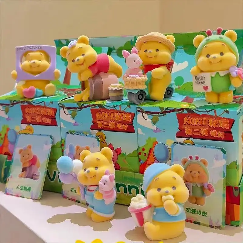 

Hot Sales Winnie The Pooh Ornament Model Kawaii Cartoon Nini Secret Realm Anime Pooh Bear Doll Desktop Accessories Toys Gifts