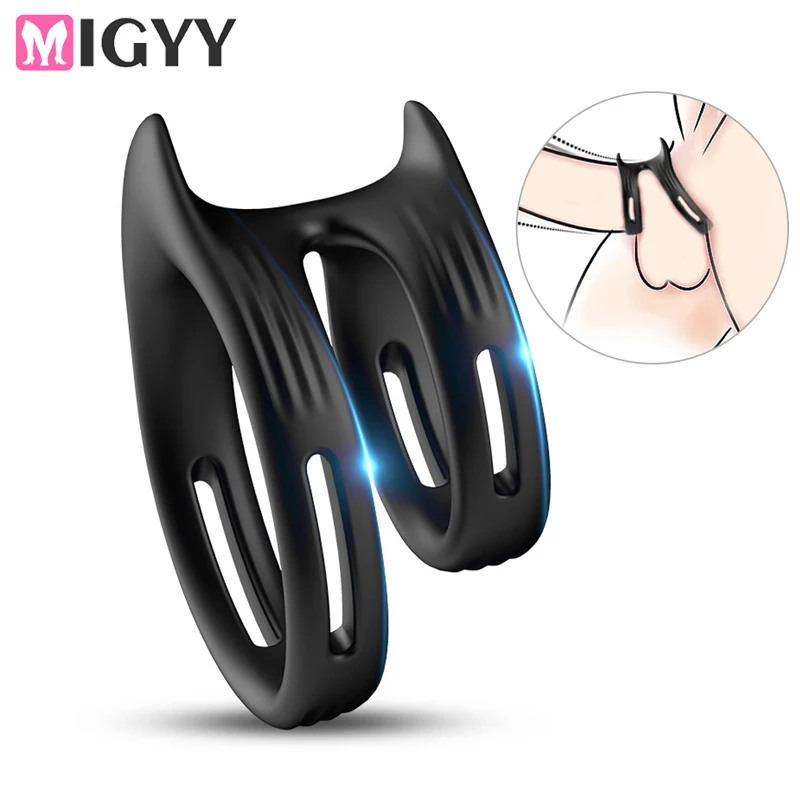 5 Style Penis Ring Male Locked Sperm Ring Prepuce Blocking Delayed Ejaculation Erect Enlarger Cock Ring Men Masturbation Toys