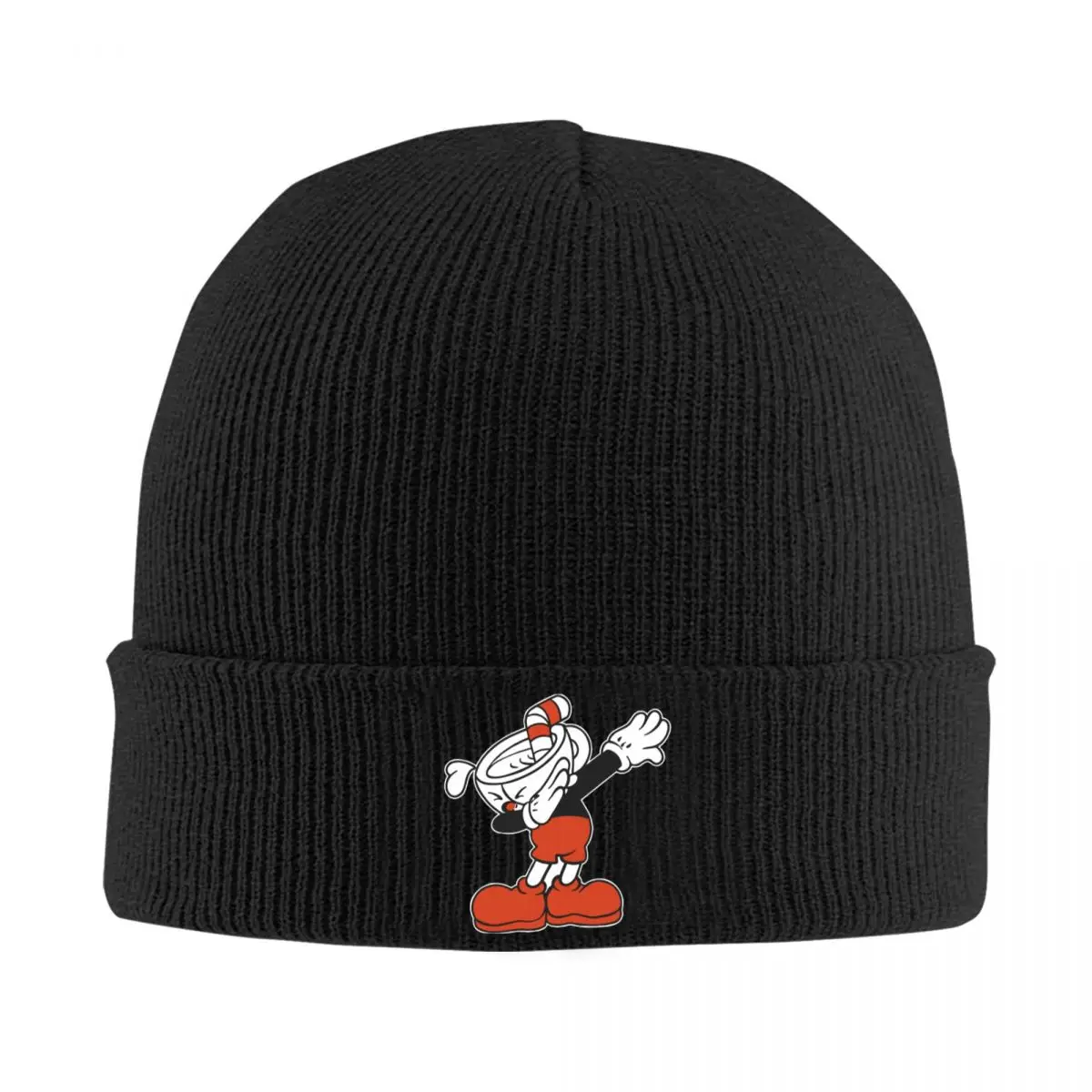 The Cuphead Still Life Cup Knitted Caps for Women Men Beanies Winter Hats Game Anime Hip Hop Cap