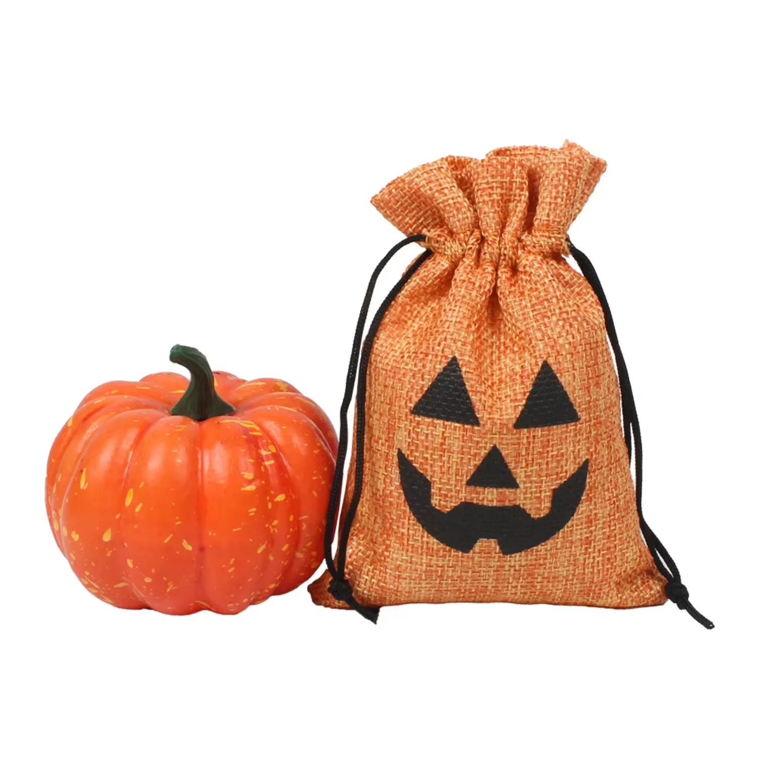 Wholesale 10x14cm Halloween Goody Treat Bags Burlap Gift Bags Bulk with Drawstrings Candy Pouches for Kids Halloween  Favor