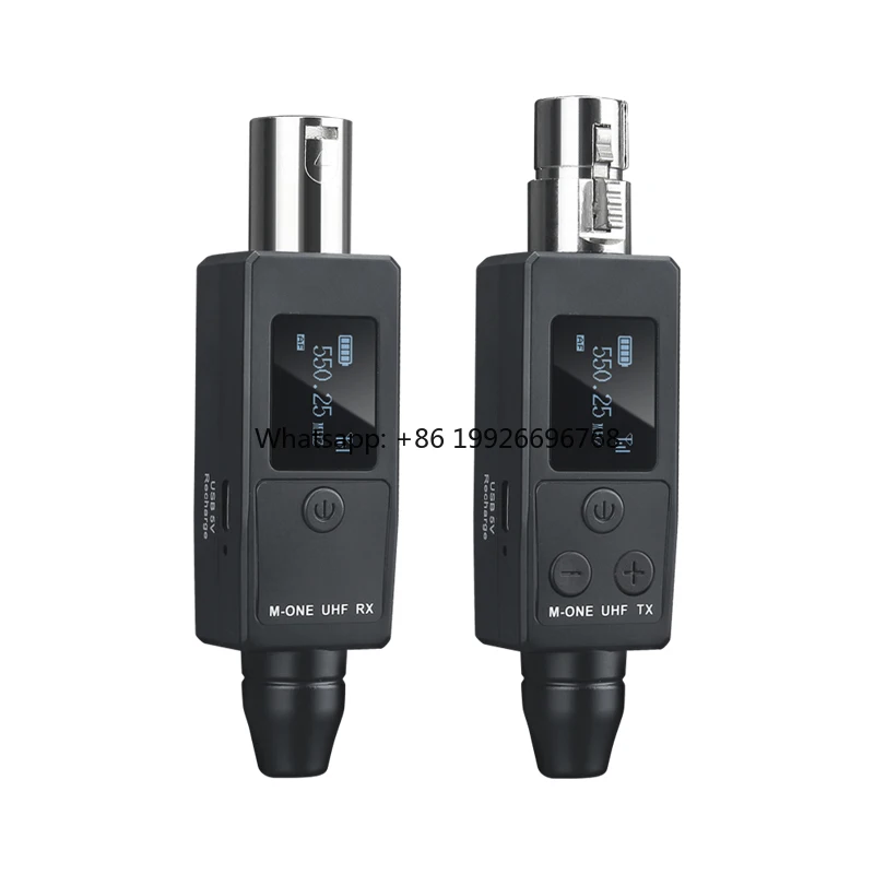 

Professional Dynamic Microphone UHF Wireless XLR Mic Adapter Audio Transmitter Metal Plastic Material Dynamic Wired Wireless