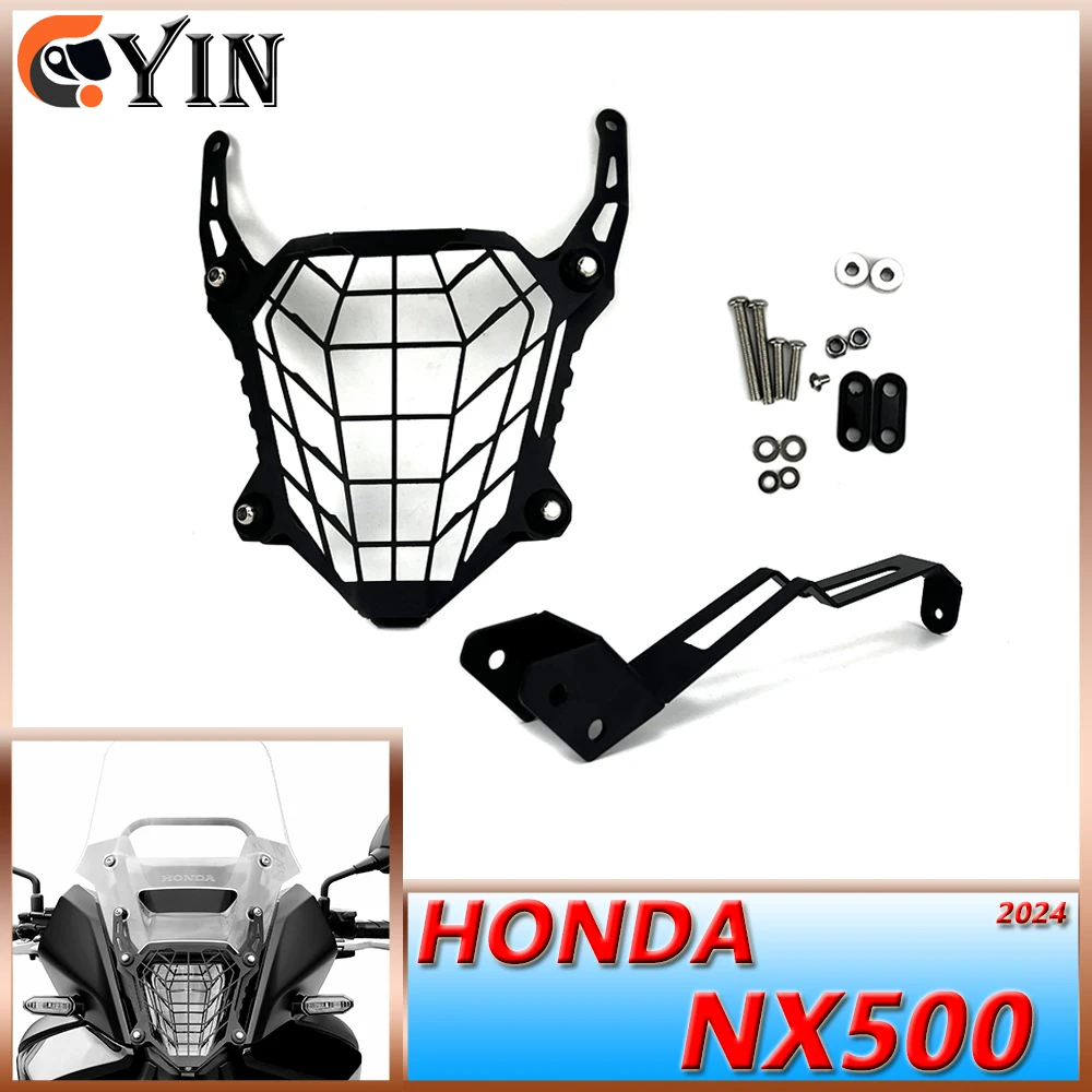 

Motorcycle Accessories Front Headlight Grille Guard Cover Protector Decorative Fits For HONDA NEW NX500 nx500 2024