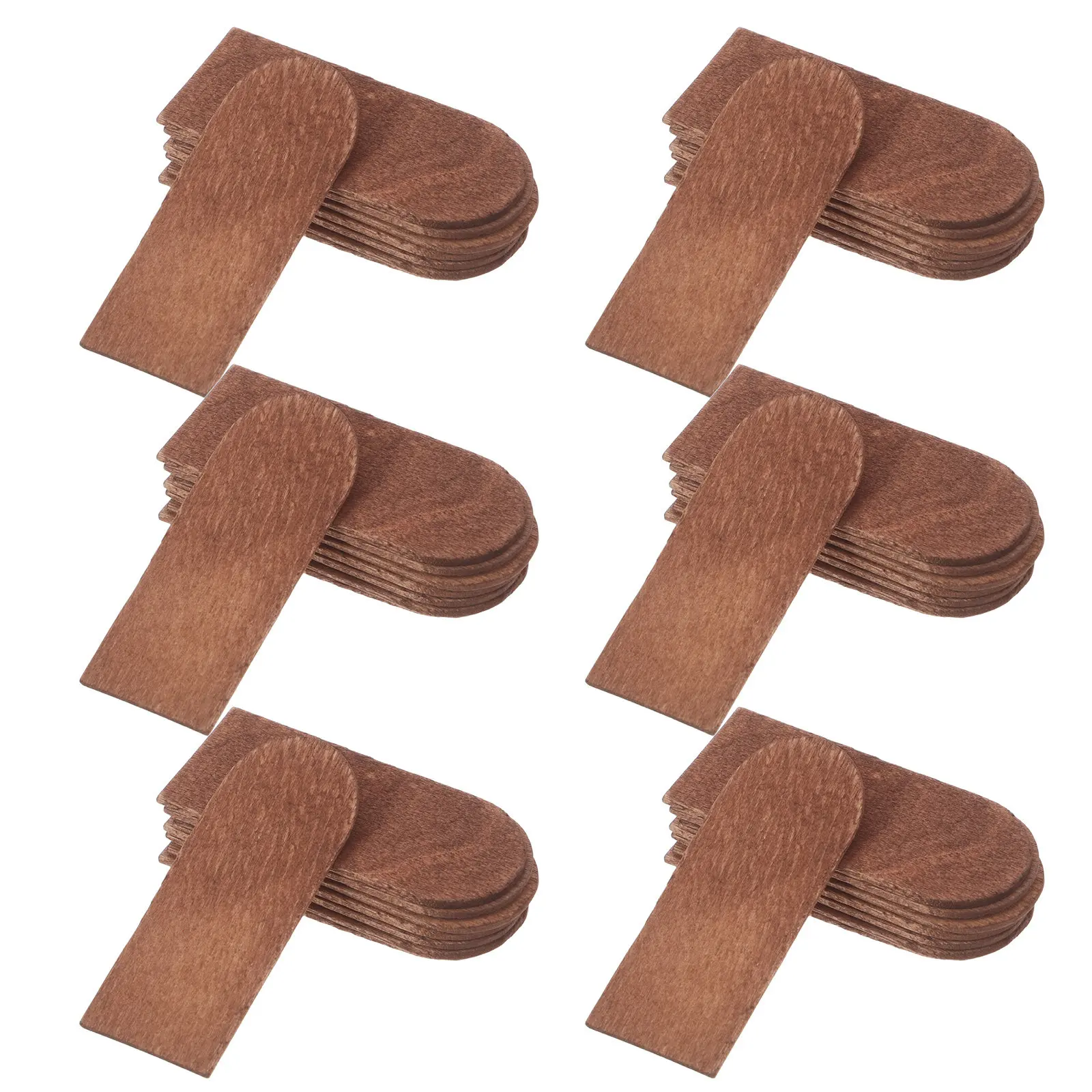 200Pcs Miniature Wood Sheets Dollhouse Roof Fish Scale Rounded Edge DIY Craft Supplies for 1 6 Scale Fairy House Birdhouse - view 4