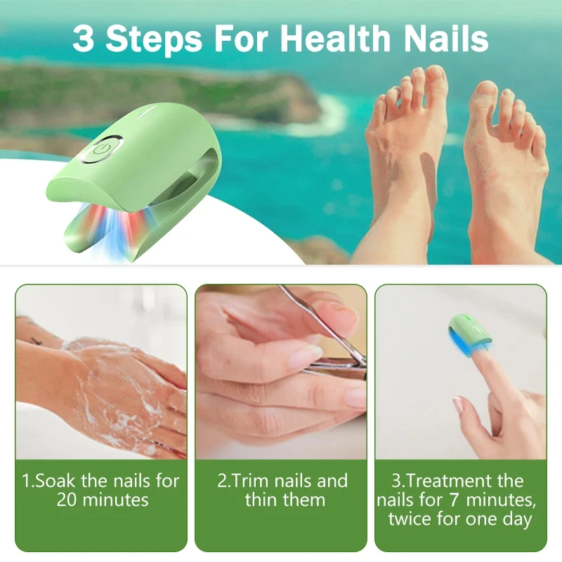 Fungal Nail Laser Treatment Device, Foot Nail Fungus Fast Remove Laser, Toenail Fingernails, No Pain, Physiotherapy for Nails