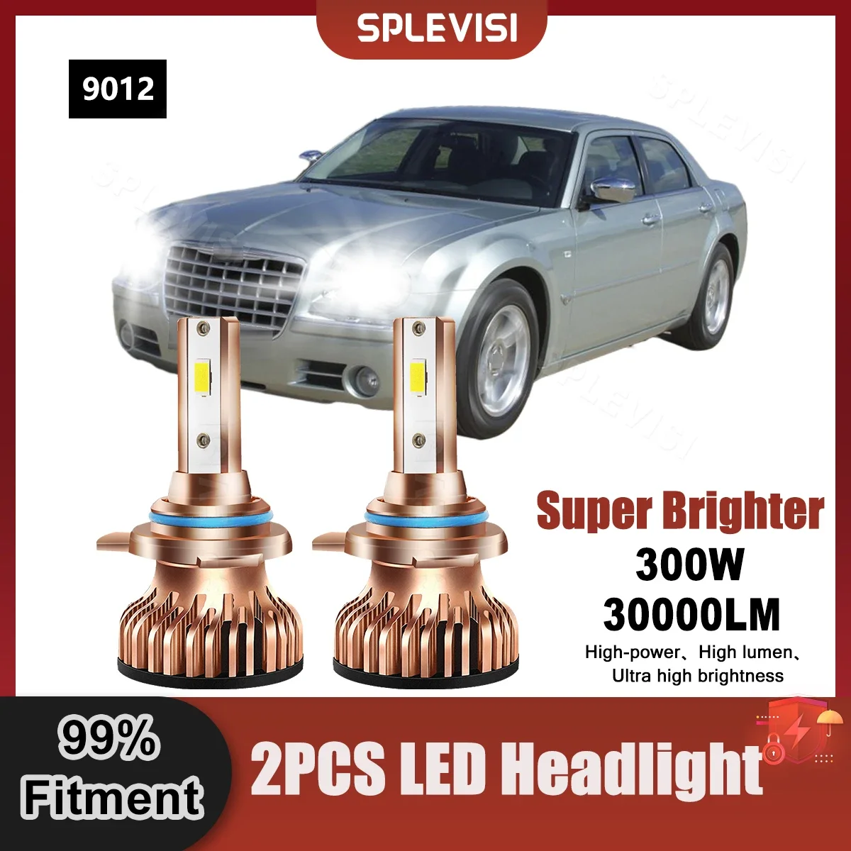 

Plug And Play LED Headlight Bulbs 6000K White For Chrysler 300C 2011 2012 2013 2014 2015 2016 2017 2018 2019 2020 2021 2022 2023