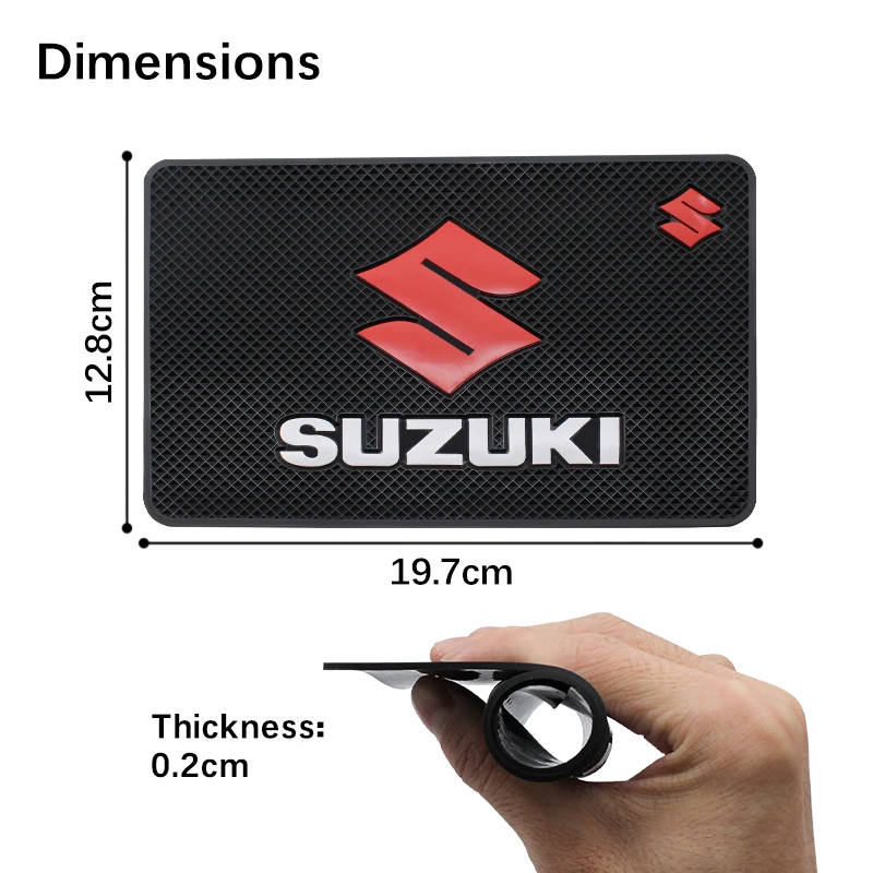 1P Car Non Slip Silicone Mat Car Interior Dashboard Phone Sticky Pad For Suzuki ALTO Samurai Grand Vitara Baleno SX4 Swift Jimny