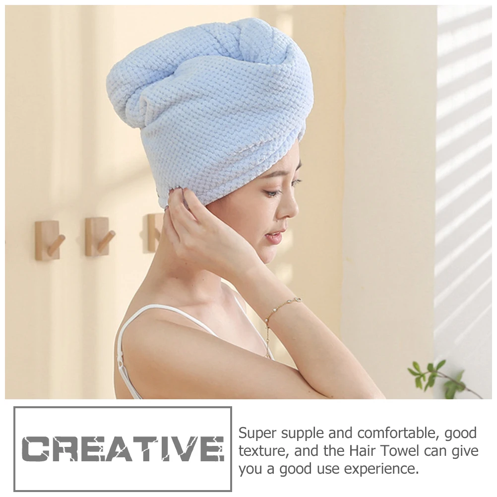 

3Pcs Fashionable Hair Towel Wrap Absorbent Comfortable for Women Wet Curly Hair Travel Towel Turban Head Towels Wrap for Women