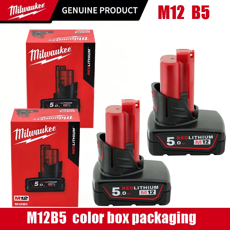 

Аккумулятор Milwaukee M12, высокая энергопотребление, M12B5 M12B6, 6000 мАч, совместимый с дрелью Milwaukee, оригинал Milwaukee 12 В