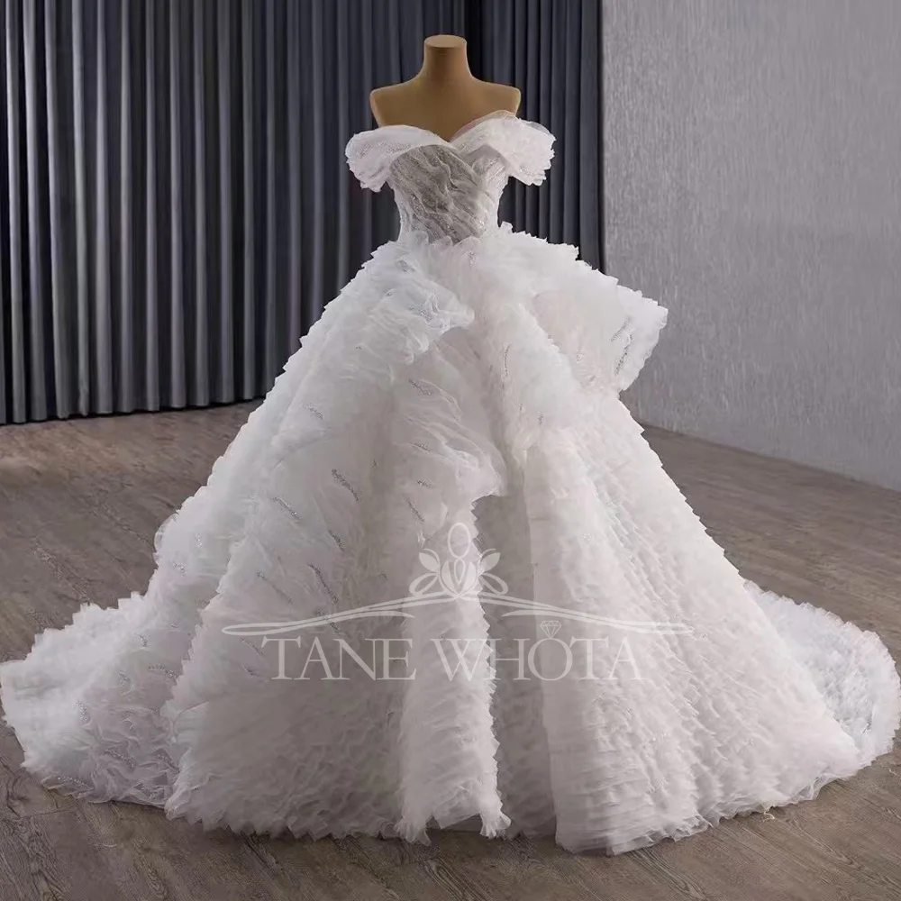 

Свадебное платье по индивидуальному заказу 2025 Hochzeitskleid, милое бальное платье с открытыми плечами и блестками для свадьбы