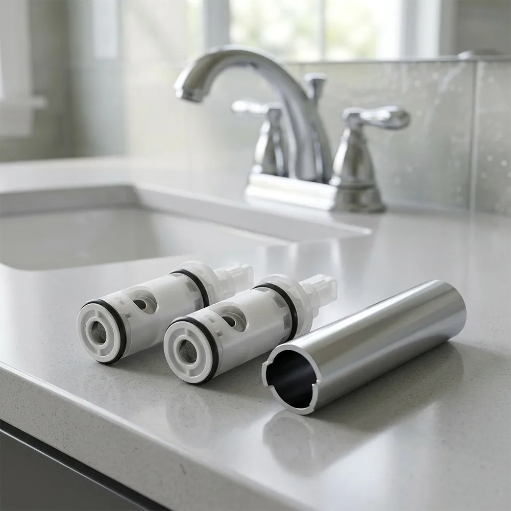 Faucet Cartridge Replacement MN 1224 for Leaky Double Handle For Taps Shower Bathtub Repair Kit 0.35 x 2.58 x 0.75 in