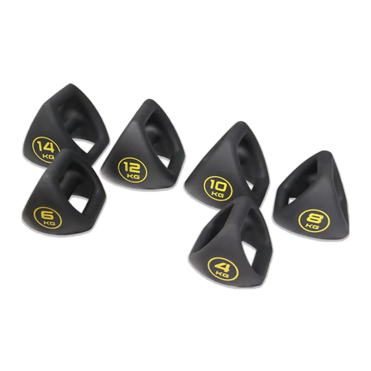 3-in-1 Triangle Cast Iron Dumbbells Kettlebell Combo Unisex Hand Exercise Gym Equipment