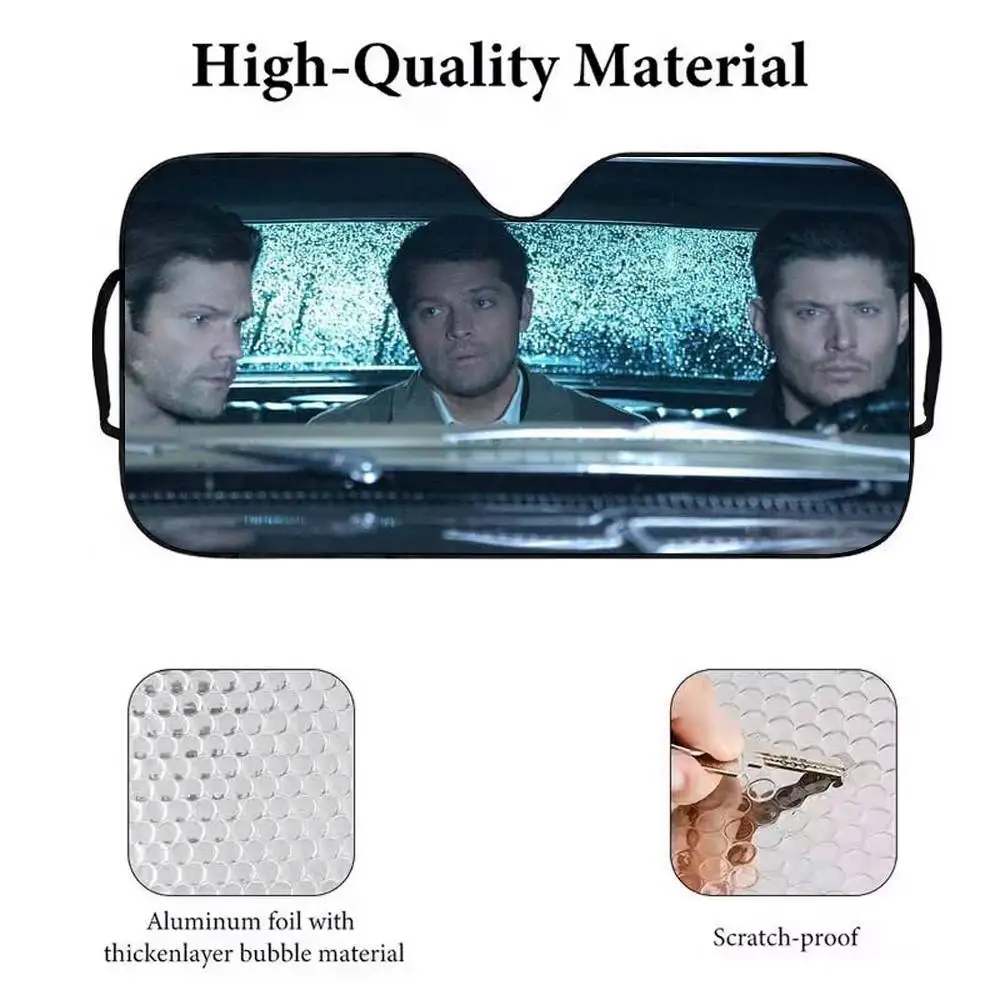 CLASSICAL S-SUPERNATURAL Car SunShade Windshield Anti-UV Protection Front Sun Shade Cooling Protector for Vehicle Interior