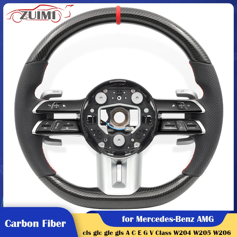 

Modify Real Carbon Car Steering Wheel for Mercedes-Benz C E S G V Class cls glc gle gls W204 W205 W206 W212 W213 W221 W222 W223