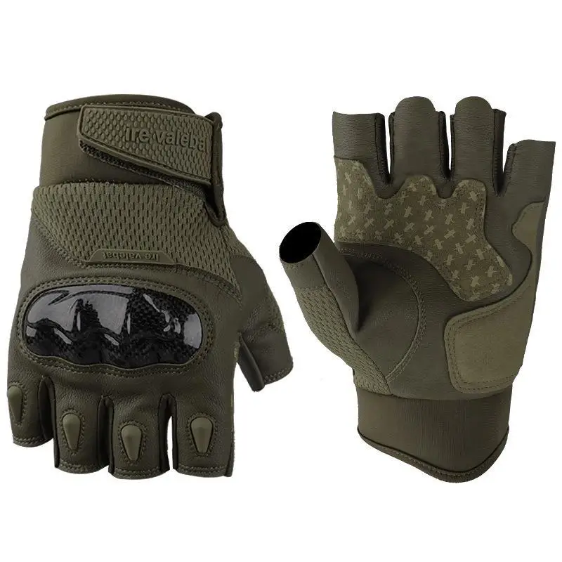 Combat Training Hard Shell Protective Anti-Slip Anti-Fall Shock-Absorbing Outdoor Sports Gloves Half-Finger Tactical Gloves