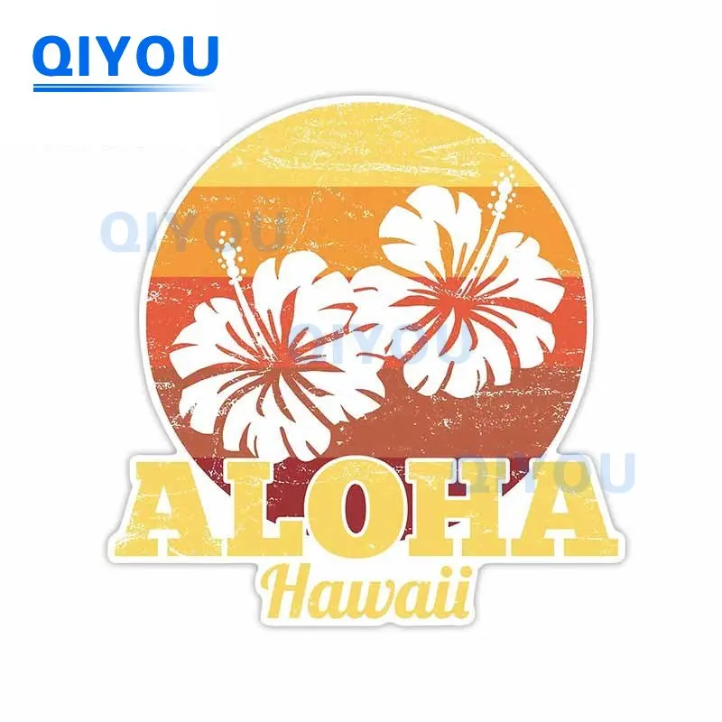 Personalized for Aloha Hawaii Summer Retro Car Stickers PVC Decal Suitable for Automotive Body Windshield and Trolley Cases