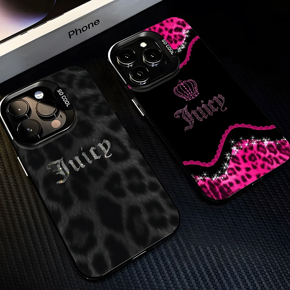 J-Juicy C-Couture Handyhülle für iPhone 17 16e 16 15 14 13 12 11 mini Pro Max X XR XSMAX 8 7 Air Plus Sturzsichere Matte Rückabdeckung