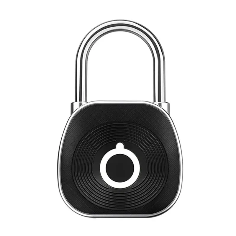 

ABGH-Smart Fingerprint Padlock Biometric Intelligent Cabinet Lock Keyless Digital Door Lock USB Rechargeable Luggage Lock