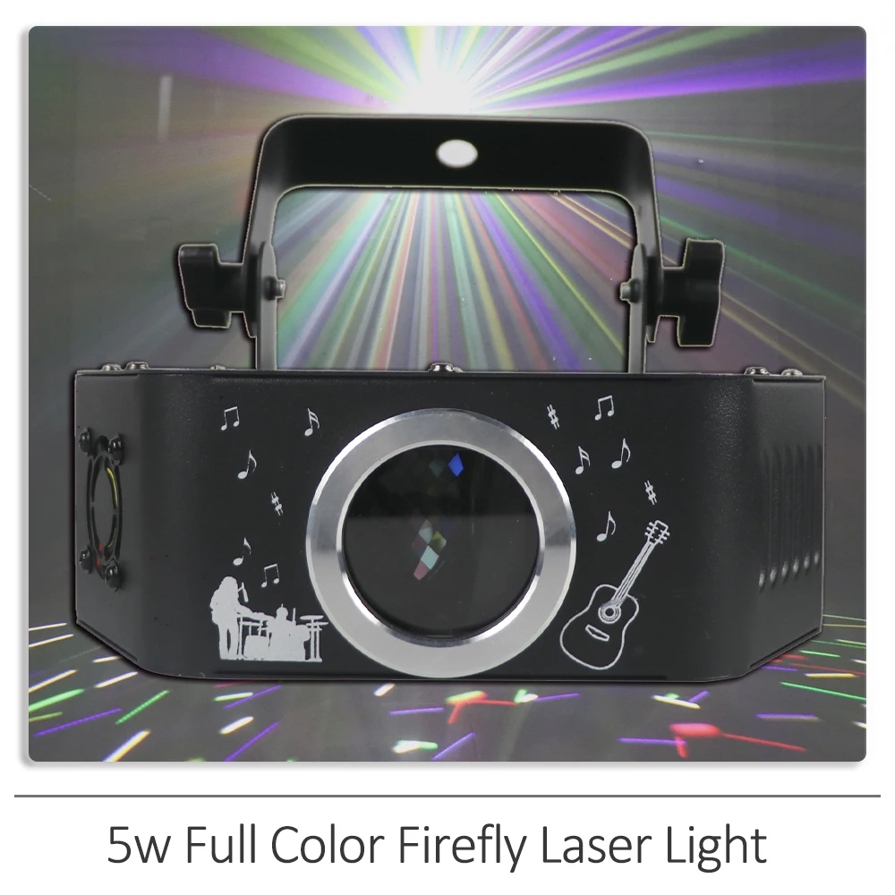 

YUER 5W Colorful Firefly Laser Light Projector For DJ Bar Disco Party Club DMX Indoor Christmas Lighting Stage Effect Lights