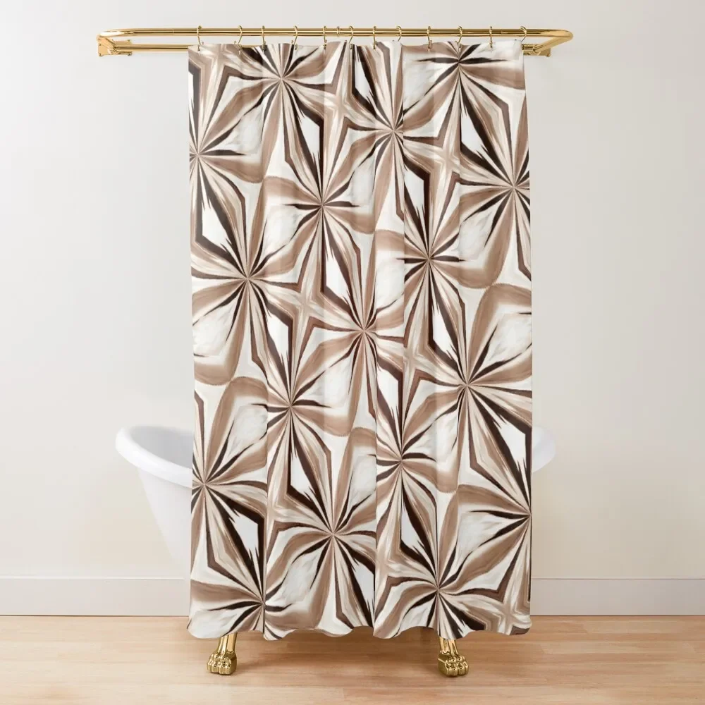 

Beige and Black On White Pattern Shower Curtain For Bathrooms With Beautiful Designs Shower Bath Curtain